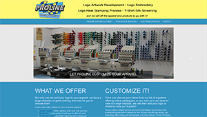 Proline Embroidery supplies clothing, hats, and accessories from a variety of brand names .